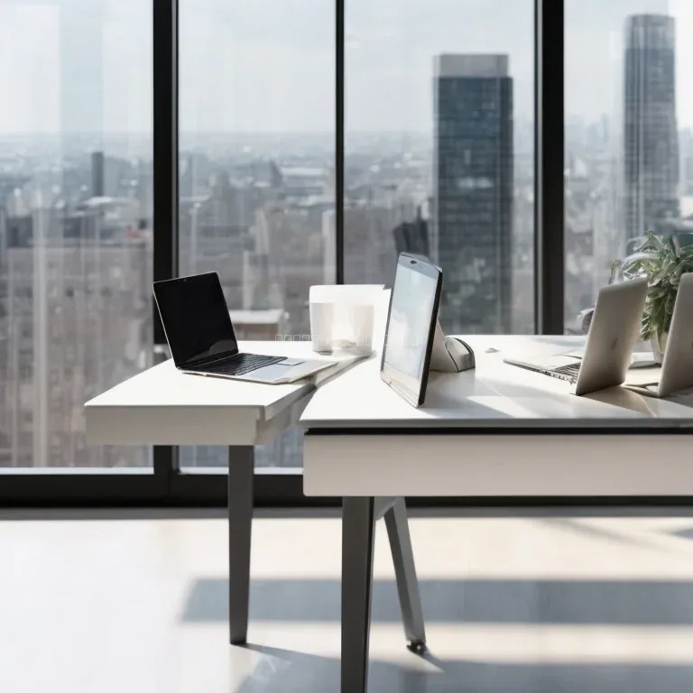 Office front with legal books and workspace